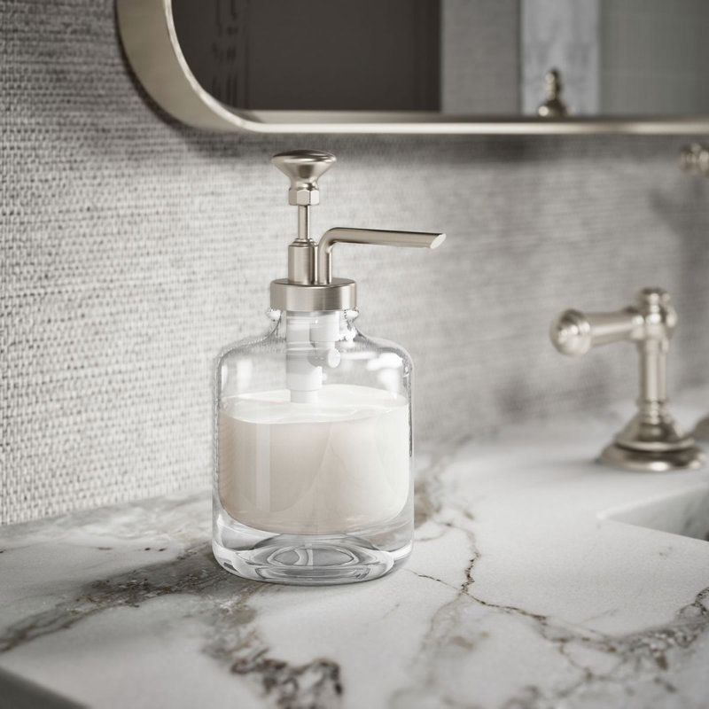 Artifacts Soap Dispenser, Vibrant Brushed Nickel