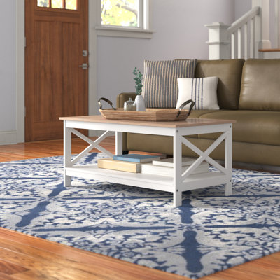 Jennings 4 Legs Coffee Table with Storage by Laurel Foundry Modern Farmhouse