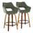 Sarah Fixed-Height Fabric Bar & Counter Stool with Bent Wood Legs & Round Footrest-105493367-100169902