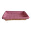 Wicker Display Tray Basket with Checked Lining-1781744819