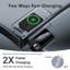  Chargeur sans fil portable avec affichage DEL de puissance, batterie de téléphone 10000 mAh 22,5 W, banque de puissance magnétique sans fil 2 en 1 convenant aux batteries de secours d'urgence pour voyage en plein air, noir