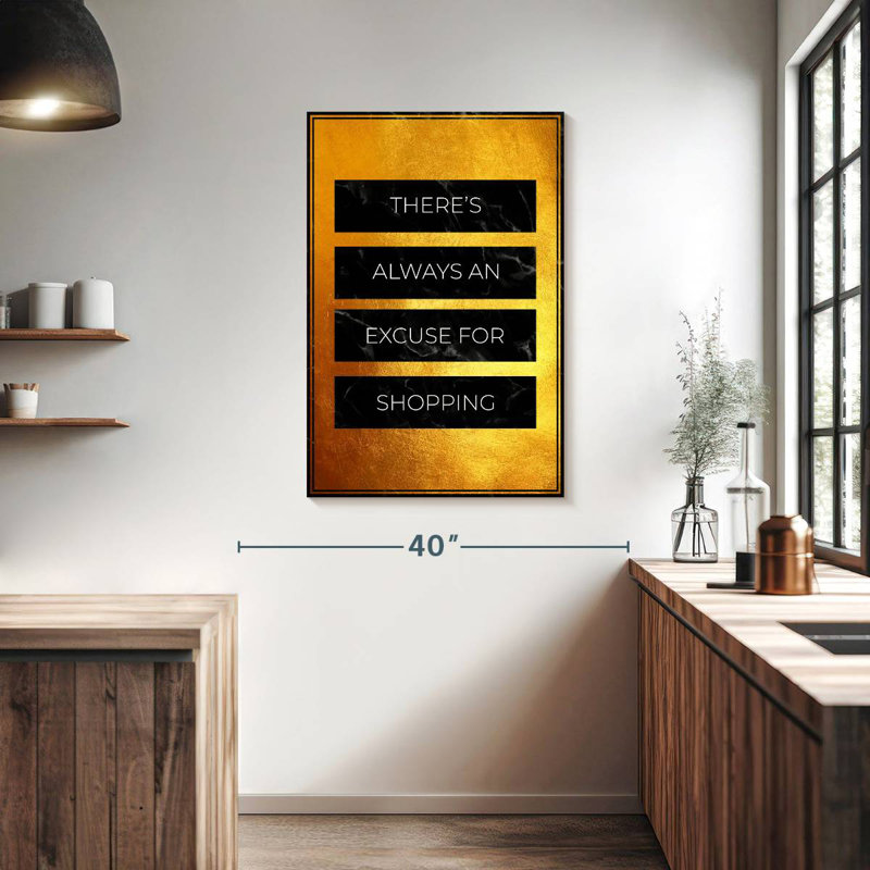 Senne Shopaholic Mantra, 39" H x 26" W