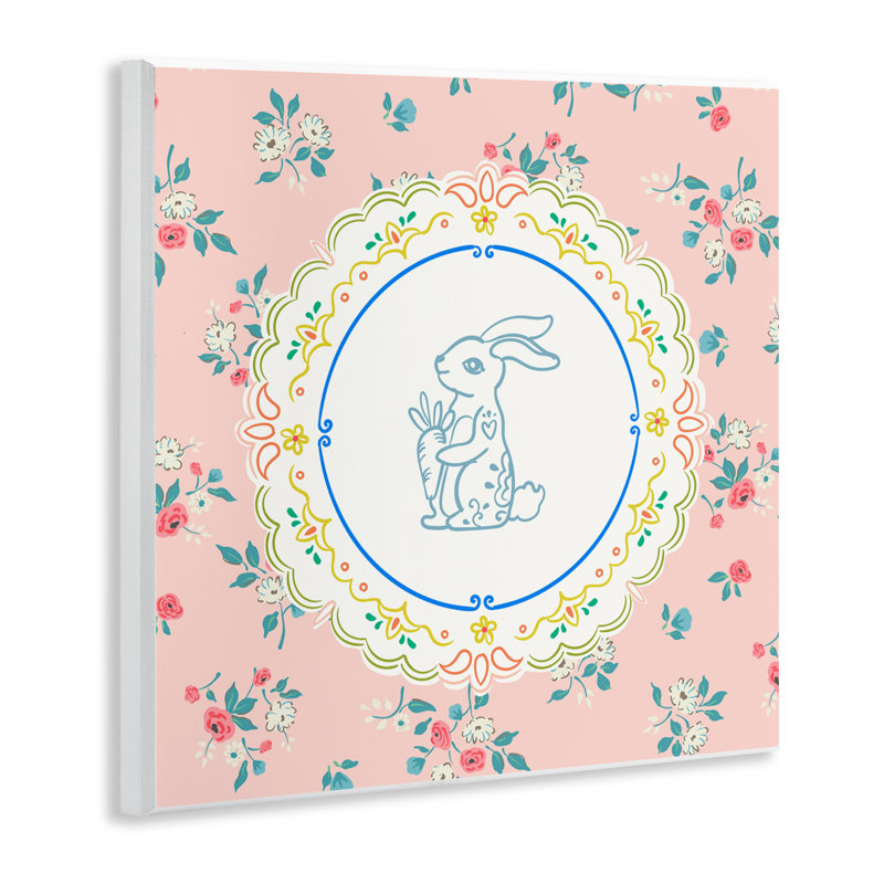 «Whimsical Spring Bunny», plaque murale par Angela Steahling