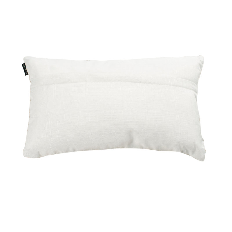  Pillow Cover and Insert, 14" H x 24" W x 2" D, Metalic Snow