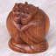 Figurine en bois Linge singes