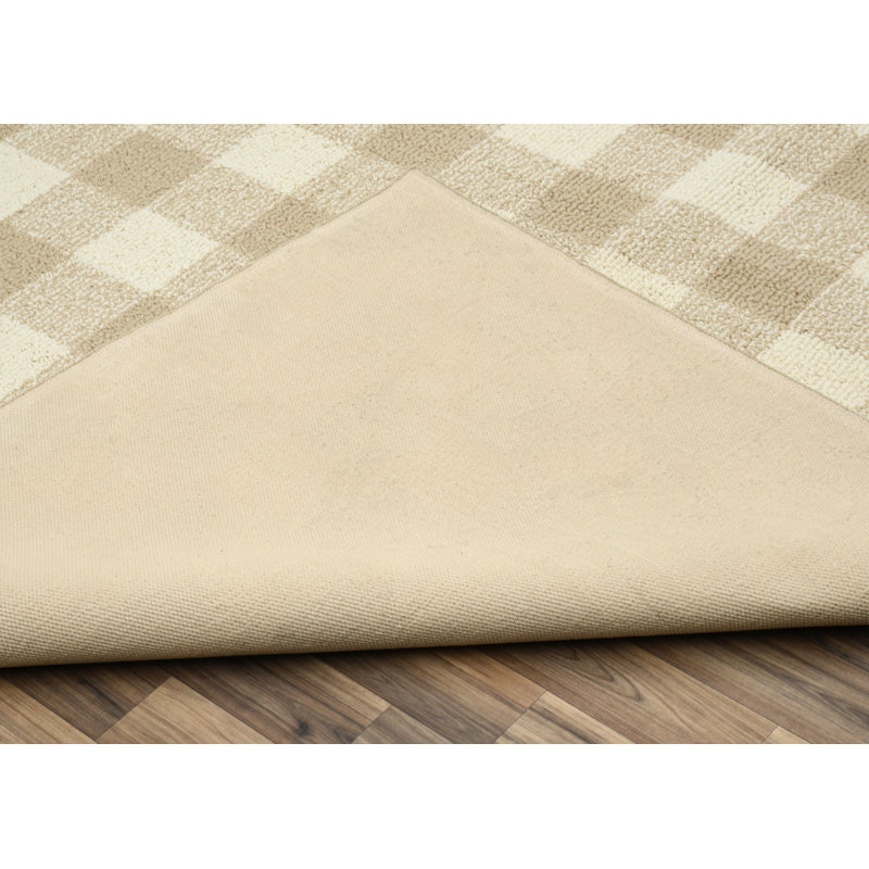 Tapis touffeté ivoire Cupp, Rectangle 5 pi x 7 pi