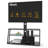 Height Adjustable Black Tempered Glass Tv Stand Fits 32 - 65 Inch Tvs Perfectly With And Versatile Usage