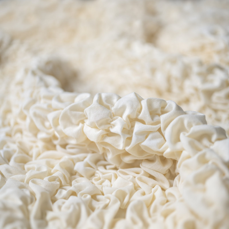 Housse extensible pour causeuse inclinable - Écologique et douce - Collection Fuco Cotton, Coton crème