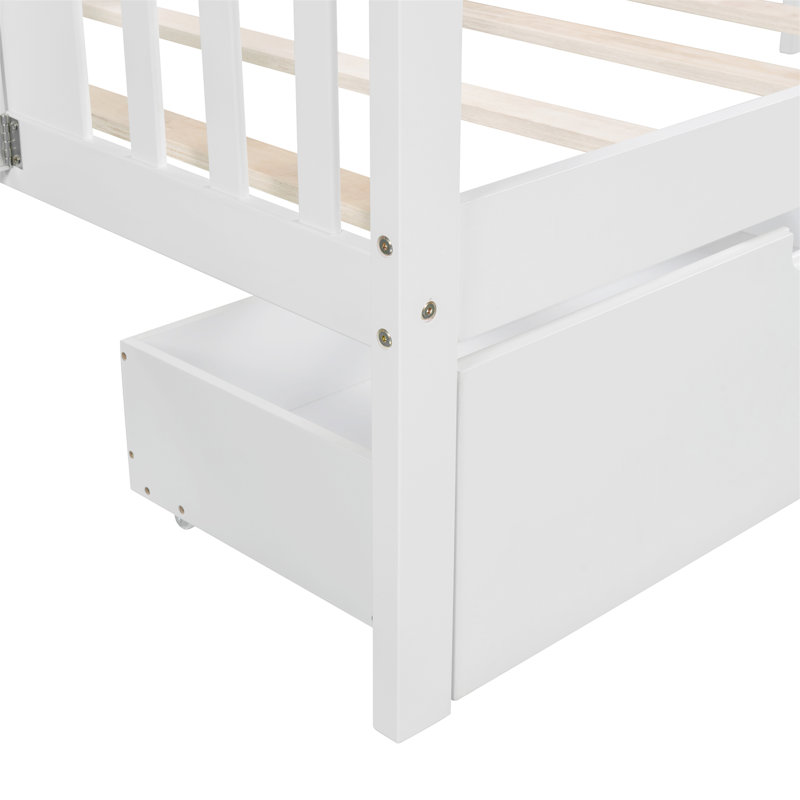 Rashann Daybed with Drawers, White, Twin