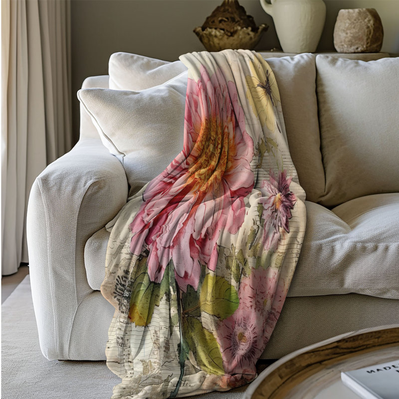 Beauté délavée - couverture en sherpa de qualité supérieure 0028, L 60 po x L 80 po
