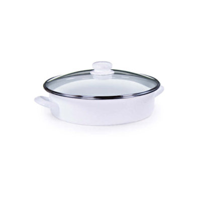 Solid White Small Saute Pan