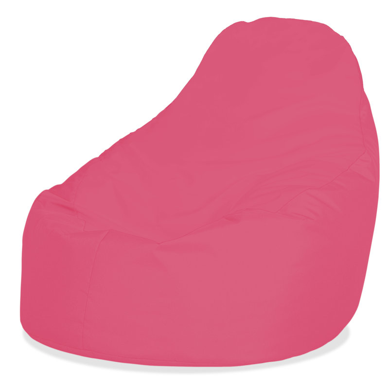Polyester Outdoor Friendly Refillable Classic Bean Bag, Pink, Foam Flakes