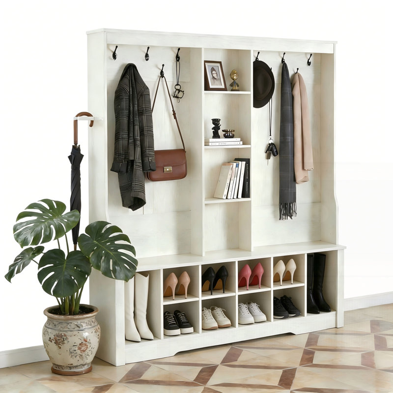 Arbre d'entrée Itaar avec banc et rangement pour chaussures