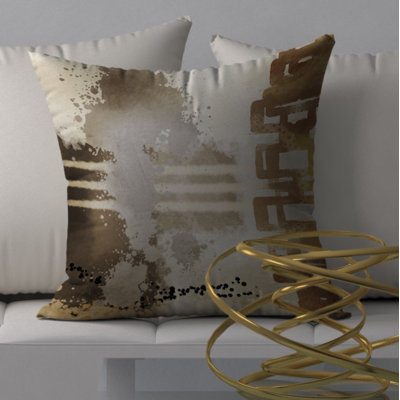 Housse de coussin décorative carrée intéressante et insert