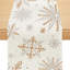 Chemin de table de Noël, décorations de flocon de neige, chemin d'hiver pour la table, décoration saisonnière des fêtes de Noël pour les décorations de table de salle à manger intérieure et extérieure, 13 X 72 pouces