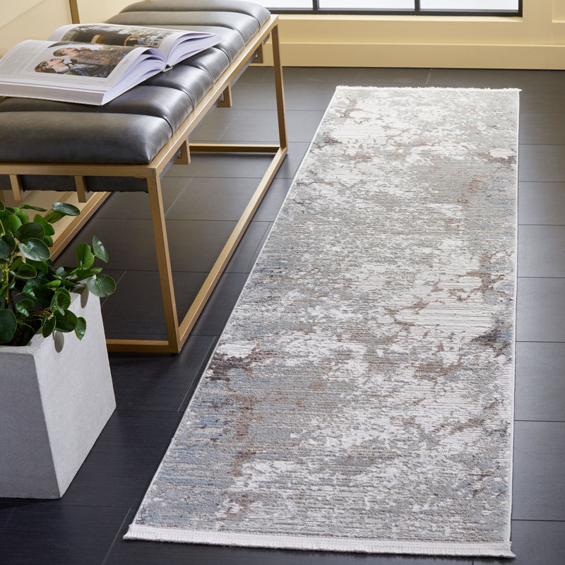 Tapis abstrait Platinum Performance, Tapis de couloir 2 pi 2 po x 8 pi