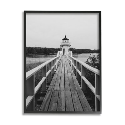 «Ba-103», reproduction encadrée de photo de phare rustique sur toile par Daniel Sproul
