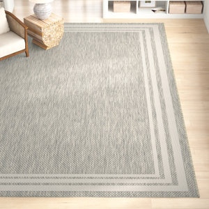 Nola Geometric Machine Made Power Loom Indoor/Outdoor Area Rug 6 ft. 7 x. 9 ft.