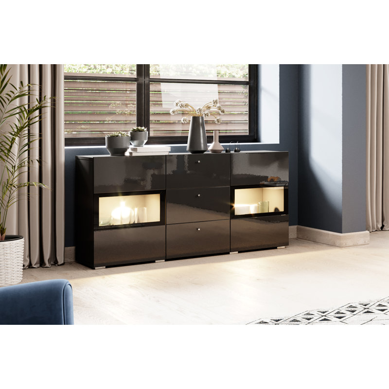 Lamotte 132 cm Wide Sideboard, Black