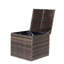 Boîte de rangement d'extérieur brune avec tissu