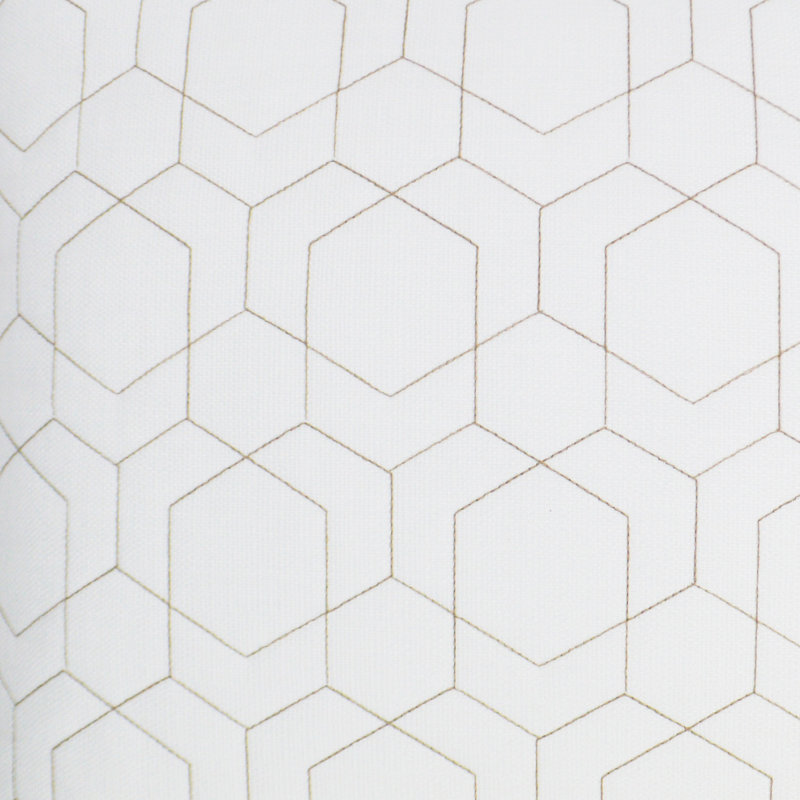 Hex Quilt Lumbar Indoor/Outdoor Pillow Cover & Insert, White