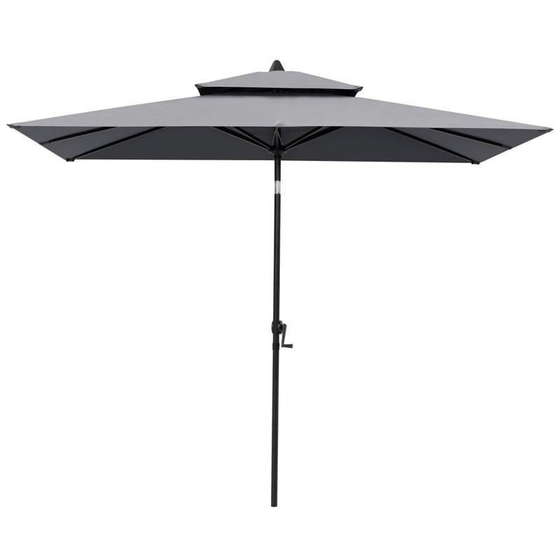 Parasol de marché rectangulaire sans base lestée 9 x 5 pi Lyndon, L 9 pi x P 5 pi, Dark Grey