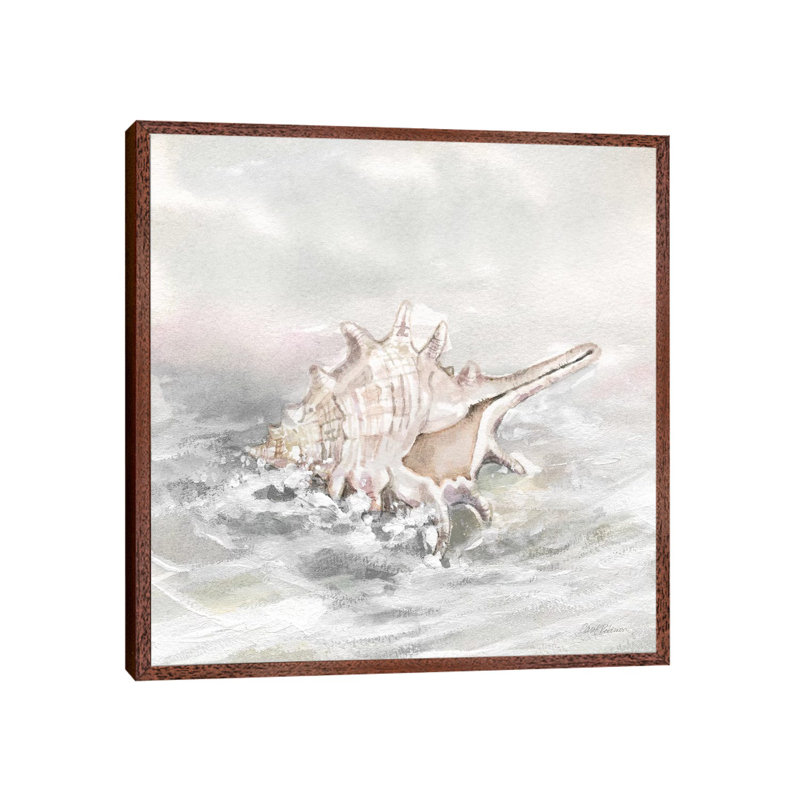 Washed Ashore I by Carol Robinson - Painting on Canvas, 93.98 cm H x 93.98 cm W, Classic Brown Wood Framed Canvas