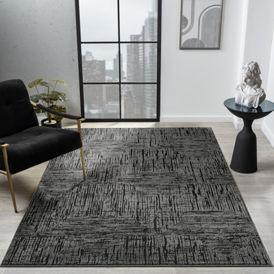 Tapis moderne texturé uni 