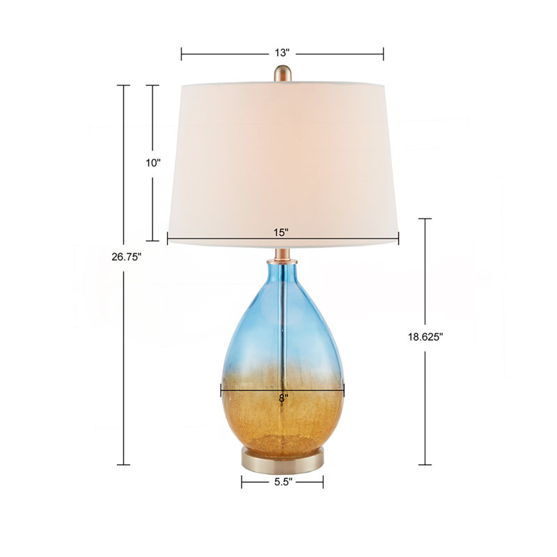 Cortina Ombre Glass Table Lamp, Set of 2