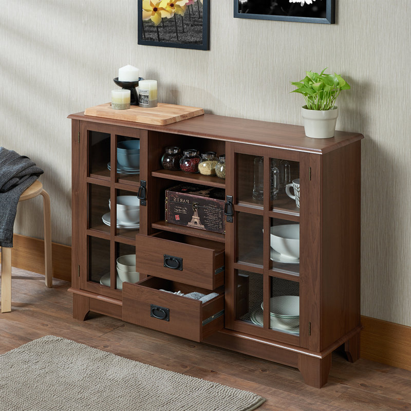 Buffet en noyer à 2 portes l 41,6 po Alleah