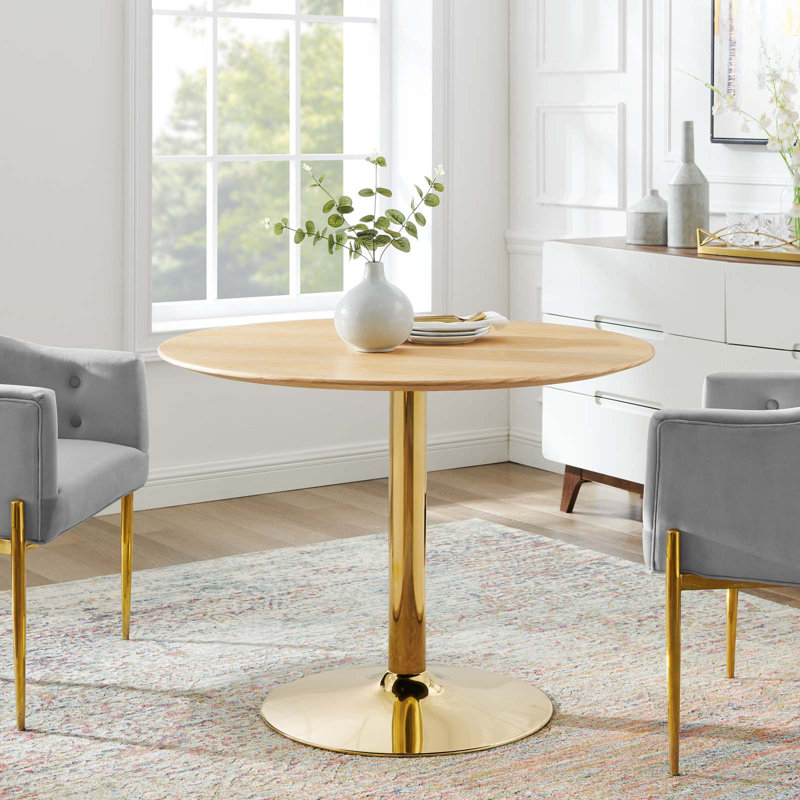 Modway Verne Dining Table, 28" W x 28" L, Natural
