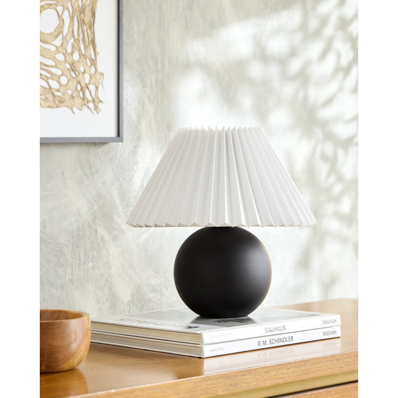 Lampe de table Gutzman, Noir, Empire plissé