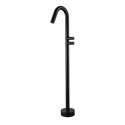 Freestanding Bathtub Faucet With 360 Degree Rotating Spout, Tub Faucet Brass Floor Mount Bathroom Tub Filler