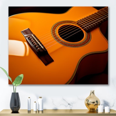 " Beautiful Orange Guitar Photography "