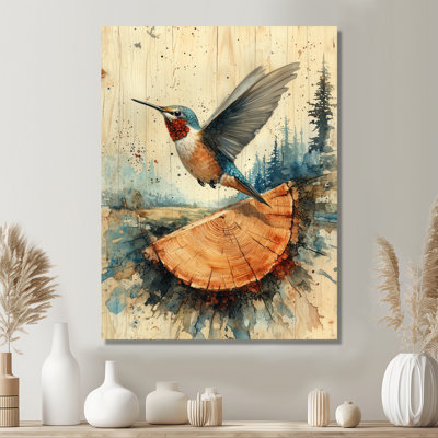 Genta Hummingbird Into The Forest IV - Art mural colibri
