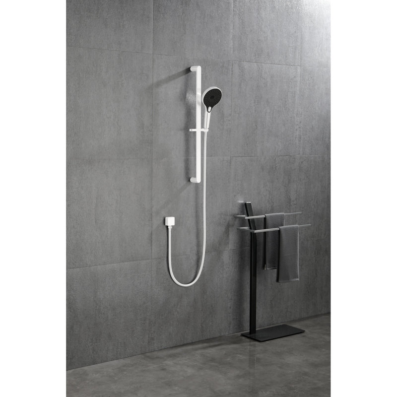 Robinets et systèmes de douche modernes en acier inoxydable, réglables à main avec barre coulissante