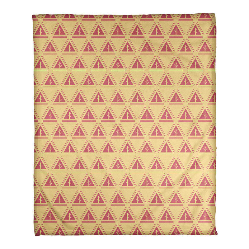 Couverture polaire minimal trees, l 50 po x L 60 po, Jaune / Rouge