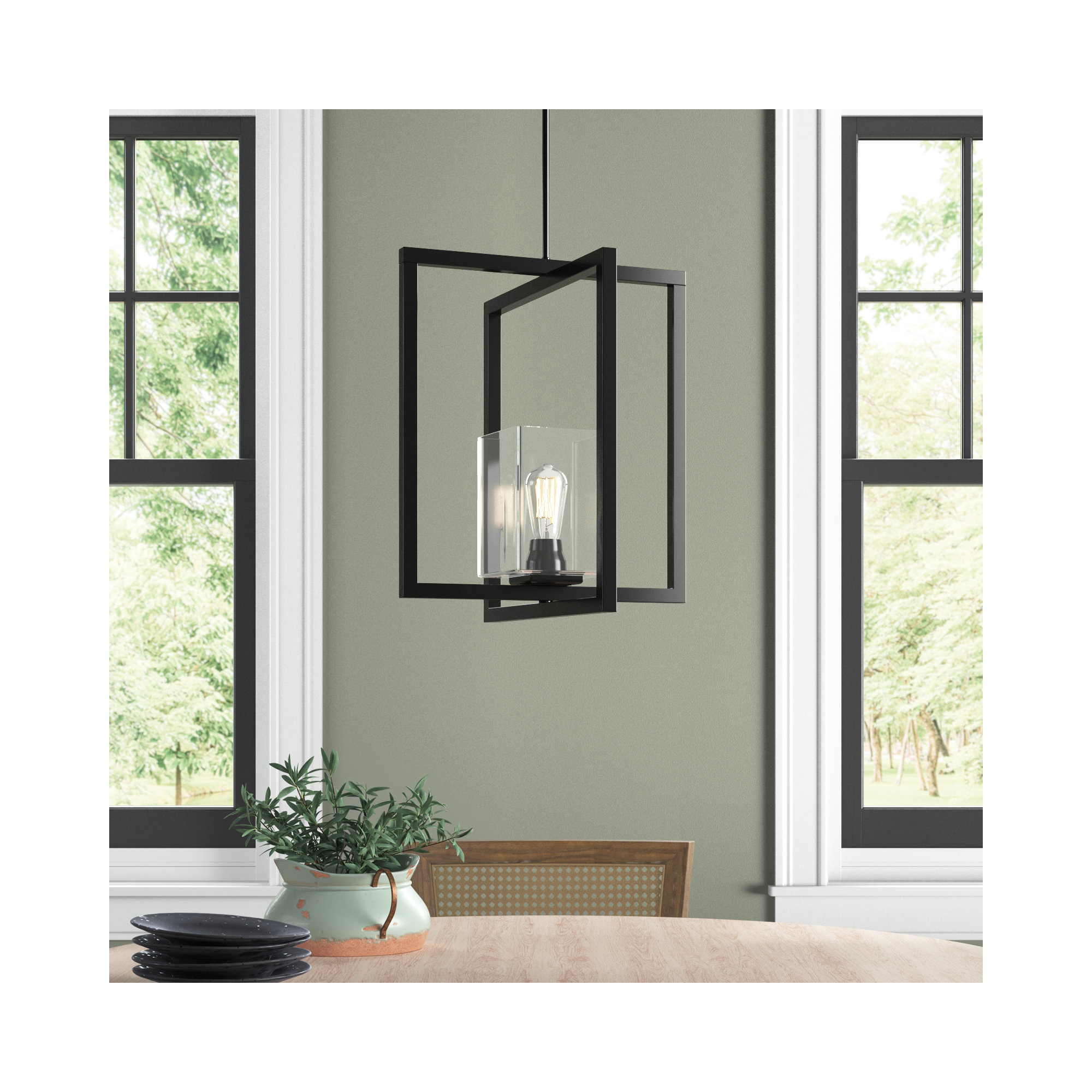 Aya Single Light Glass Dimmable Pendant