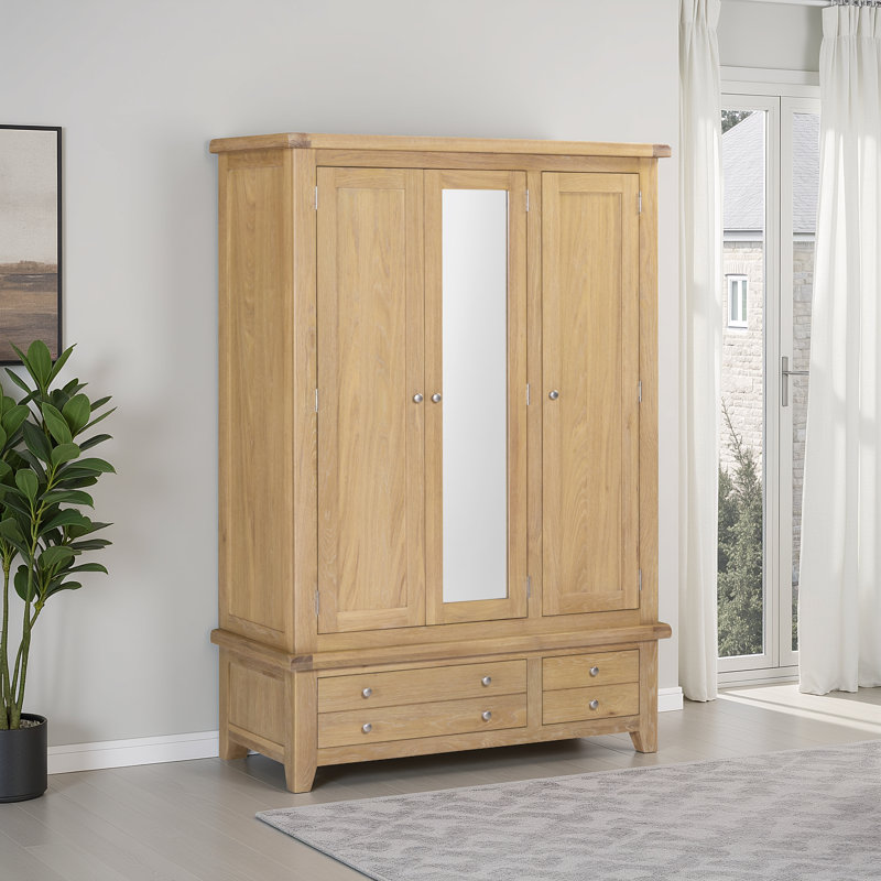 3 Door Wardrobe, Oak