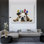 «Bayou Breeze Fab Funky», reproduction d'art sur toile tendue: Bouledogue anglais et oiseaux