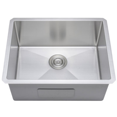 New Chef’s 23'' L Single Bowl Stainless Steel Kitchen Sink