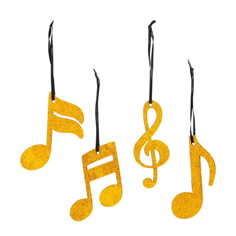 Ensemble de 12 figurines suspendues note musicale