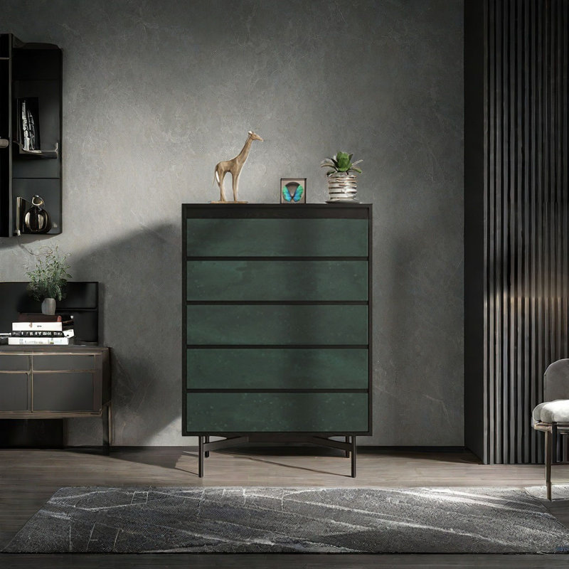 Armoire d'appoint simple et moderne avec lumière de luxe
