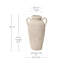 Vase amphore de 39 cm (15,4 po) avec double anse, beige mat-1433191479