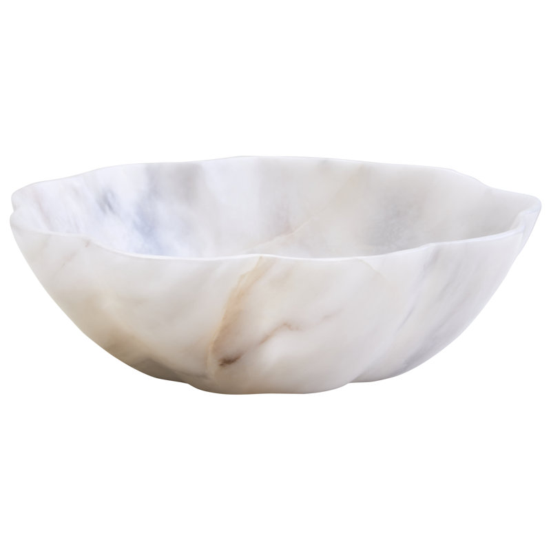 Zoro Marble Decorative Bowl, 5cm H x 20cm W x 20cm D