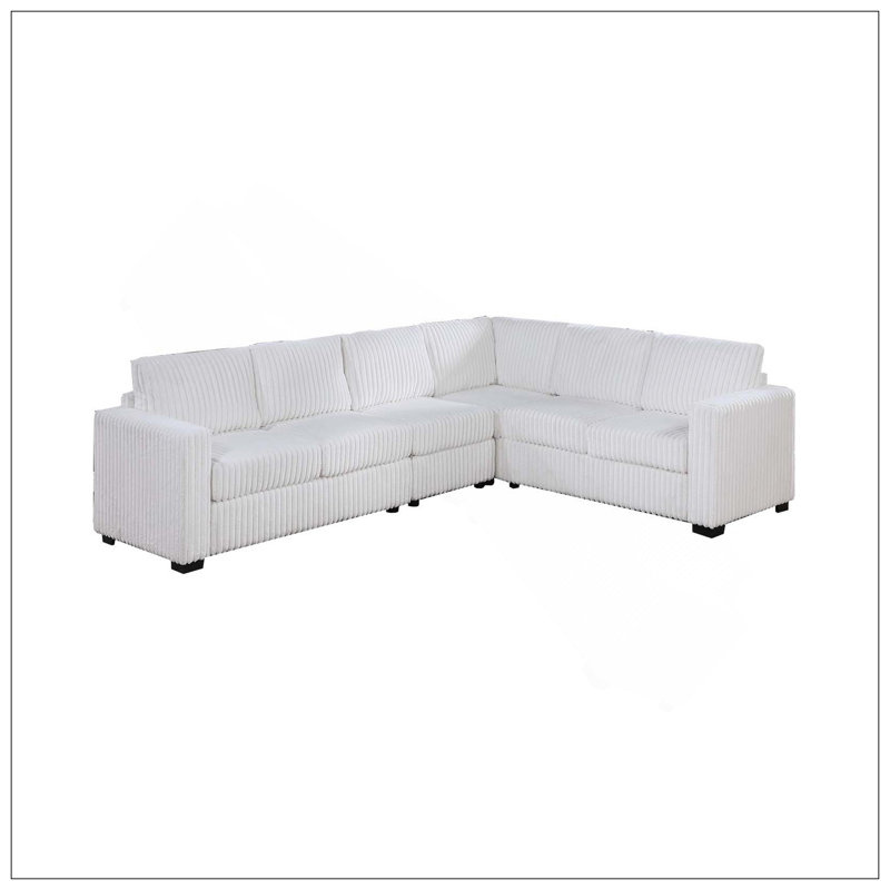 Ensemble de canapé modulaire 4 pièces Elegant, Blanc lait