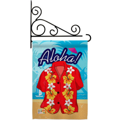 Chemise 2 faces en polyester 19 x 13 po paradise ensemble de drapeaux