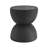 Greta 18" Modern Black Frosted Textured Hourglass Indoor/Outdoor Stool & Side Table, All-Weather Patio Accent End Table-1688296291