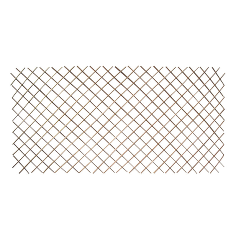 Treillis extensible en bois de saule carbonisé sans peau 2 pièces, H 48 po x l 72 po x P 1 po
