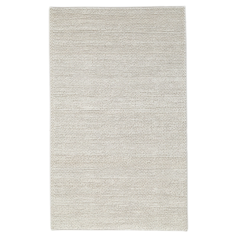 Tapis en laine et polyester tissé à plat Alethea, Rectangle 8 pi 9 po x 11 pi 9 po, Ivoire ivoire